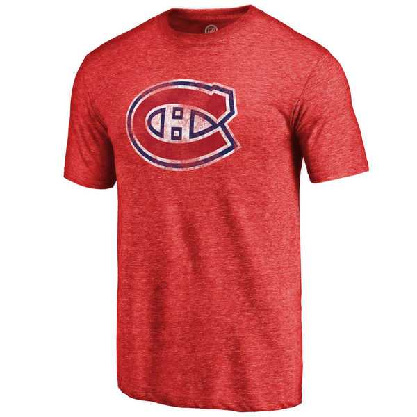 Men's Montreal Canadiens Fanatics Branded Distressed Team Primary Logo Tri Blend T-Shirt Red FengYun,We sell and wholesale Men's Montreal Canadiens Fanatics Branded Distressed Team Primary Logo Tri Blend T-Shirt Red FengYun on line form chian!